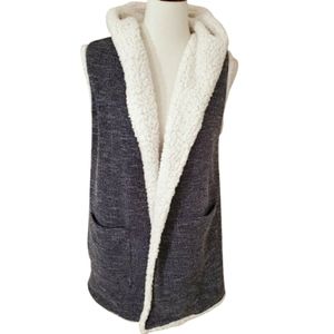 Vanilla Bay Hooded Sherpa Vest NWT